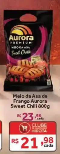 Hirota Food Supermercado Meio da Asa de Frango Aurora Sweet Chili oferta