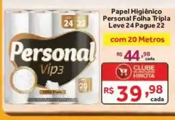Hirota Food Supermercado Papel Higiênico Personal Folha Tripla oferta