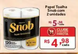 Hirota Food Supermercado Papel toalha snob com 2 unidades oferta