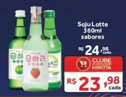 Hirota Food Supermercado Soju Lotte 360ml sabores oferta
