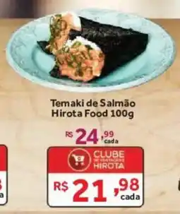 Hirota Food Supermercado Temaki de Salmão oferta