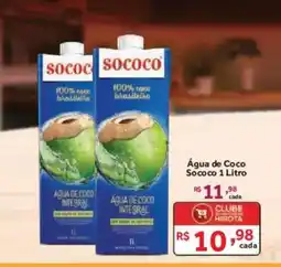 Hirota Food Supermercado Água de Coco Sococo 1 Litro oferta