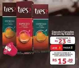 Hirota Food Supermercado Cápsula 3 Corações Express 8g Sabores oferta