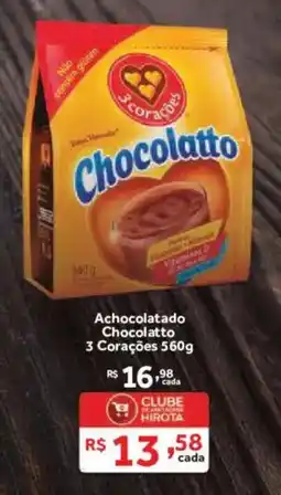 Hirota Food Supermercado Achocolatado Chocolatto 3 Corações oferta