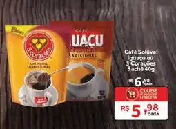 Hirota Food Supermercado Café Solúvel Iguacu ou 3 Corações oferta