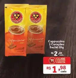 Hirota Food Supermercado Cappuccino 3 Corações oferta