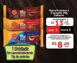 Hirota Food Supermercado Barra Proteica 3 Corações 50g Sabores oferta