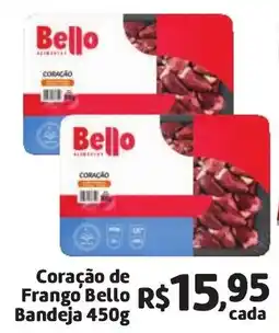 Abevê Supermercados Coração de Frango Bello oferta