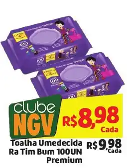 Abevê Supermercados Toalha Umedecida Ra Tim Bum 100UN Premium oferta
