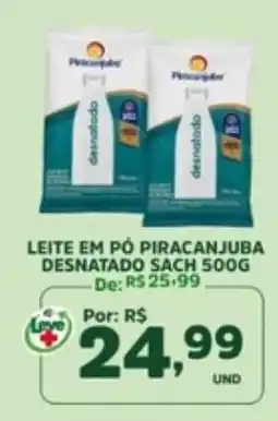 Araújo Supermercados Leite em pó piracanjuba desnatado sach oferta