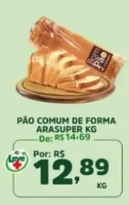 Araújo Supermercados Pão comum de forma arasuper kg oferta