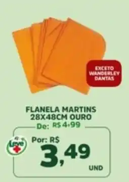 Araújo Supermercados Flanela martins 28x48cm ouro oferta