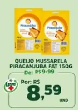 Araújo Supermercados Queijo mussarela piracanjuba fat oferta