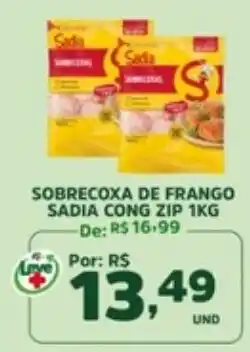Araújo Supermercados Sobrecoxa de frango sadia cong zip 1kg oferta