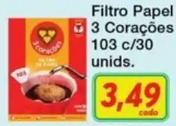 Chama Supermercados Filtro Papel 3 Corações oferta