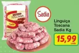 Chama Supermercados Linguiça Toscana Sadia oferta