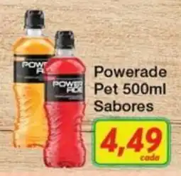 Chama Supermercados Powerade Pet 500ml Sabores oferta