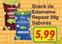 Chama Supermercados Snack de Edamame Repeat 28g Sabores oferta