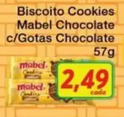 Chama Supermercados Biscoito Cookies Mabel Chocolate c/Gotas Chocolate oferta
