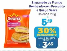 Supermercados Jau Serve Empanado de Frango Recheado com Presunto e Queijo Seara oferta