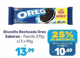 Biscoito recheado oreo sabores