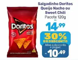 Supermercados Jau Serve Salgadinho Doritos Queijo Nacho ou Sweet Chili oferta