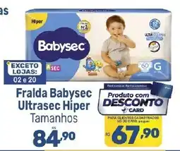 Supermercados Jau Serve Fralda babysec ultrasec hiper oferta