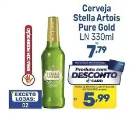 Supermercados Jau Serve Cerveja Stella Artois Pure Gold oferta