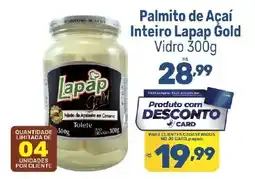 Supermercados Jau Serve Palmito de Açaí Inteiro Lapap Gold Vidro oferta