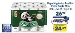 Supermercados Jau Serve Papel Higiênico Familiar Folha Dupla 30m oferta