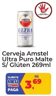 Tonin Superatacado Cerveja Amstel Ultra Puro Malte S/ Glúten oferta