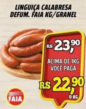 Linguiça calabresa defum. faia kg/granel