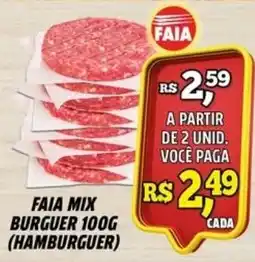 Zattão Supermercado Faia mix burguer 100g (hamburguer) oferta