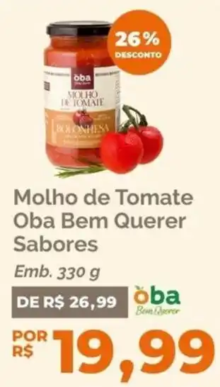 Molho de Tomate Oba Bem Querer Sabores