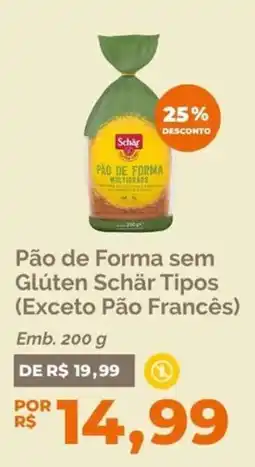 Oba Hortifruti Pão de Forma sem Glúten Schär Tipos oferta