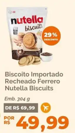 Oba Hortifruti Biscoito importado recheado ferrero nutella biscuits oferta