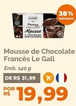Oba Hortifruti Mousse de Chocolate Francês Le Gall oferta