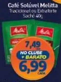 Rede Bom Lugar Café Solúvel Melitta Tradicional ou Extraforte oferta