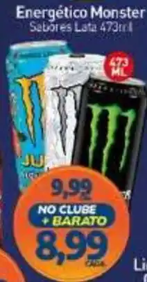 Rede Bom Lugar Energético Monster Sabeores Lata oferta