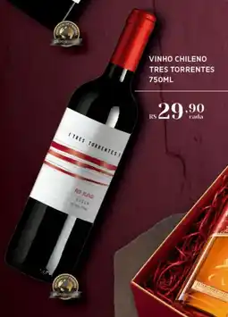 Empório Bahamas vinho chileno tres torrentes oferta