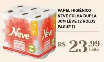 Papel higiênico neve folha dupla