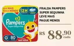 Empório Bahamas Fralda pampers super sequinha oferta