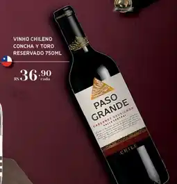 Empório Bahamas vinho chileno concha y toro reservado oferta