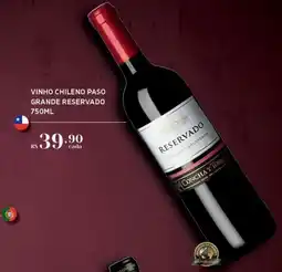 Empório Bahamas vinho chileno paso grande reservado oferta