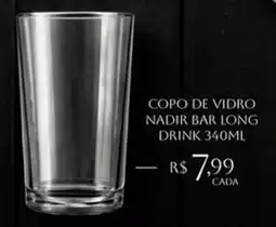 Empório Bahamas Copo De Vidro Nadir Bar Long Drink oferta