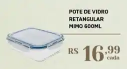 Empório Bahamas Pote de vidro retangular mimo oferta