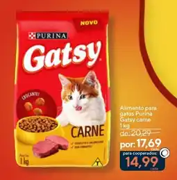 Coop Alimento para gatos Purina Gatsy carne oferta