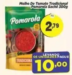 Molho de tomate tradicional pomarola sachê
