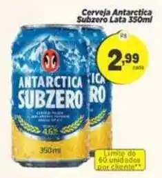 Amarelinha Supermercados Cerveja Antarctica Subzero oferta