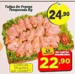 Amarelinha Supermercados Tulipa de frango temperada kg oferta